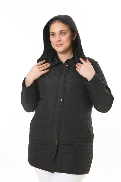 TUTveAL Collection Palton matlasat negru - palton, suprafata interioara din s...