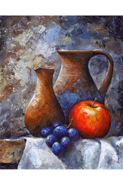 pixartsanat Potties And Fruits PixArt Art Diamond Mosaic Painting Diamond Turkey 41*51