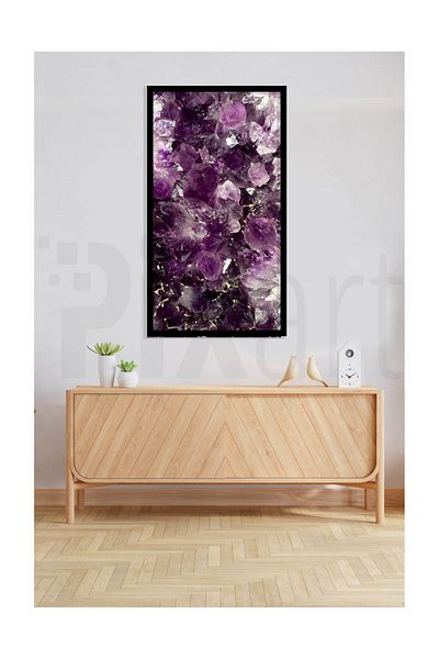 pixartsanat Amethyst Purple Stone Pattern Pixart Art Diamond Mosaic Painting Diamond Türkiye 40*60