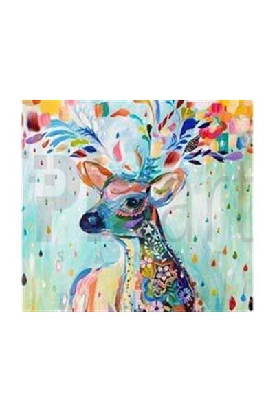 pixartsanat Pixart Art - Colorful Deer Daimond Musical Painting 58*53