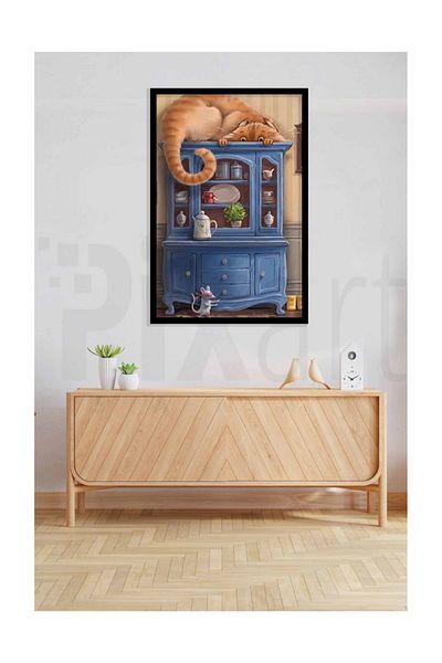pixartsanat Hide and Seek in the Kitchen Pixart Art Diamond Mosaic Painting Diamond Türkiye 48*74