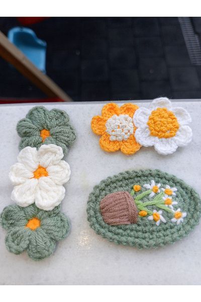 Jolly accesory Buckle Colored Knitted Snap Set for Mother and Child