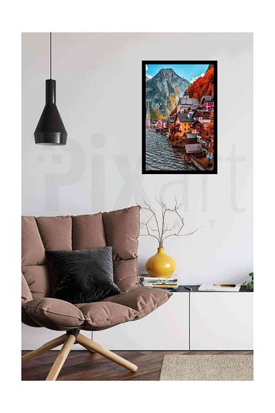 pixartsanat Hallstatt Lake Pixart Art Diamond Mosaic Painting Diamond Turkey 43*50