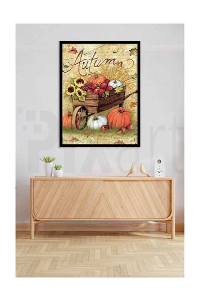 pixartsanat Fruits in the Wheelbarrow Pixart Art Diamond Mosaic Painting Diamond Turkey 41*53