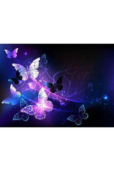 MOVAS Art Shining Night Butterflies| Diamond Mosaic Painting| Mosaic Puzzle| 53x39| E2020308