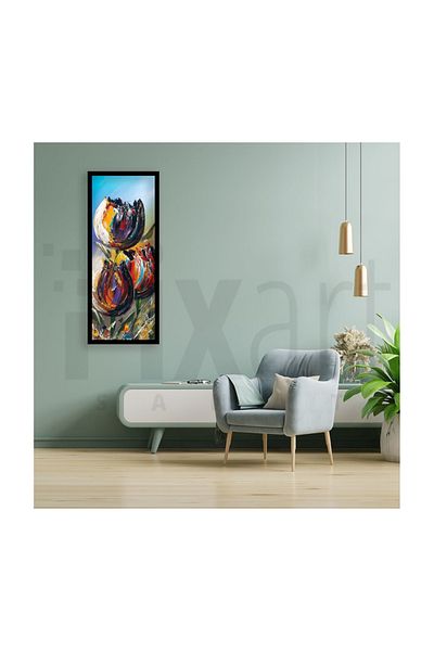pixartsanat Colorful Tulips Pixart Art Diamond Mosaic Painting Diamond Turkey 15*35