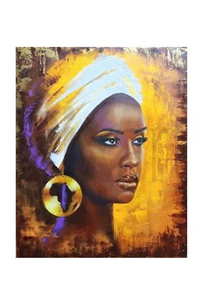 pixartsanat African Beautiful Pixart Art Diamond Mosaic Painting Diamond Turkey 48*61