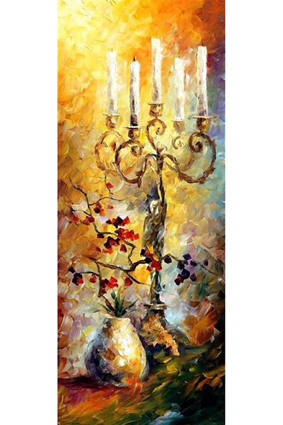pixartsanat Candlestick Pixart Art Diamond Mosaic Painting Diamond Turkey 20*51