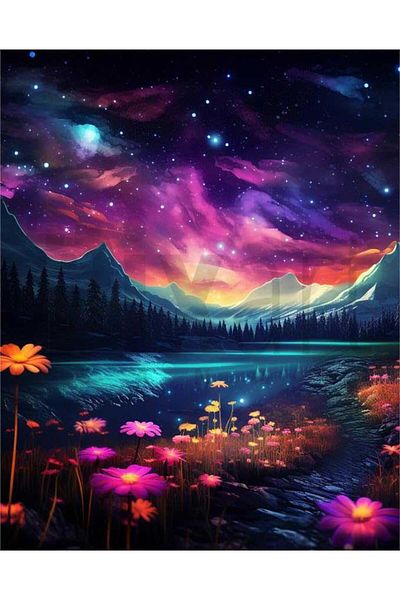 pixartsanat Fabulous Landscape 40X50 Pixart Art Diamond Mosaic Painting Diamond Turkey
