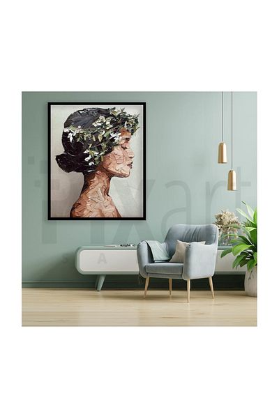 pixartsanat Oil Painting Woman Portrait Pixart Art Diamond Mosaic Painting Diamond Türkiye 40*50
