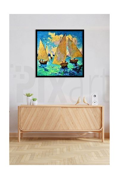 pixartsanat Sailboats Pixart Art Diamond Mosaic Painting Diamond Turkey 51*51