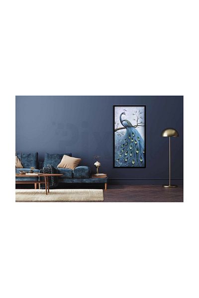 pixartsanat Beautiful Peacock on Branch Pixart Art Diamond Mosaic Painting Daimond Turkey 40*76