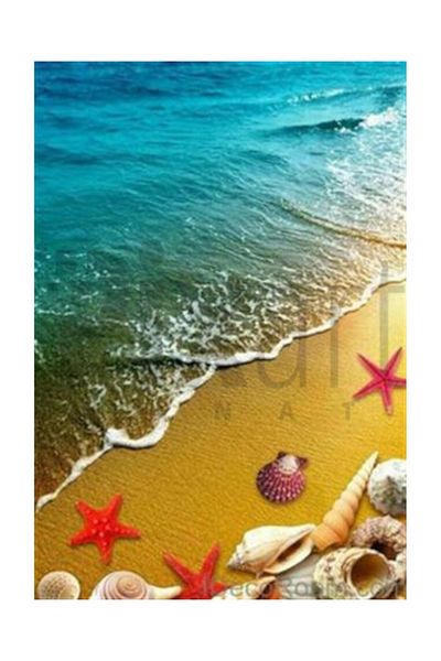 pixartsanat Seashells on the Beach Pixart Art Diamond Mosaic Painting Diamond Turkey 36*51