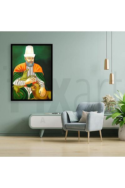 pixartsanat Haci Bektaşi veli 40x60 PixArt Art Diamond Mosaic Painting Diamond Türkiye
