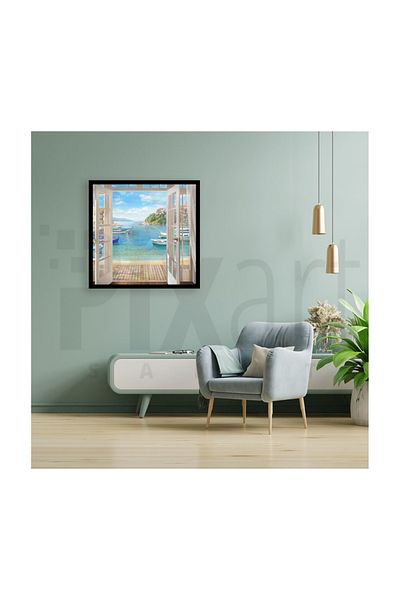 pixartsanat Sea in the Daylight Pixart Art Diamond Mosaic Painting Diamond Turkey 55*55