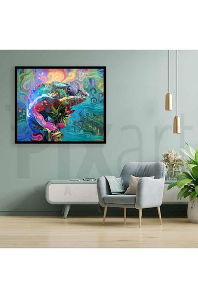 pixartsanat 40X50Cm Chameleon Pixart Art Diamond Mosaic Painting Diamond Turkey