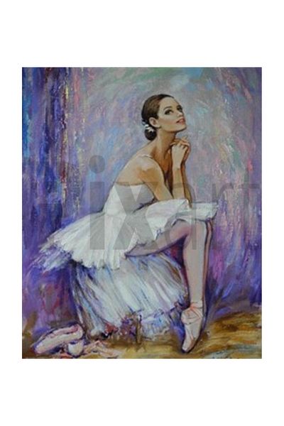 pixartsanat Elegant Girl Ballerina Pixart Art Diamond Mosaic Painting Diamond Turkey 53*64