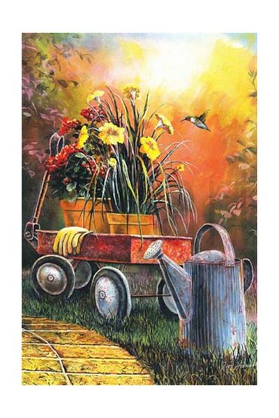 pixartsanat Flower Carriage Pixart Art Diamond Mosaic Painting Diamond Turkey 40*60