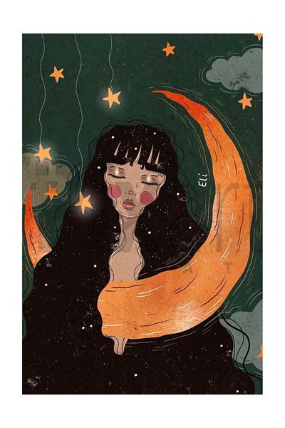pixartsanat Moon Woman Pixart Art Diamond Mosaic Painting Diamond Turkey 40*50