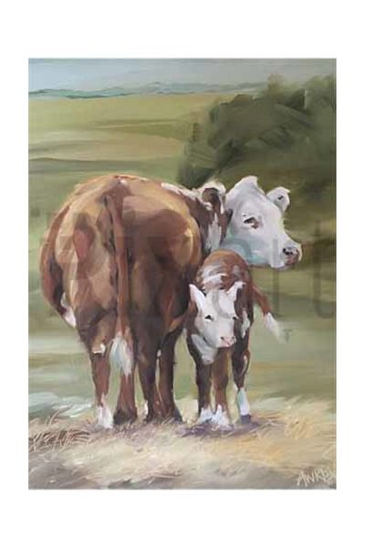 pixartsanat Cow and Cub Pixart Art Diamond Mosaic Painting Diamond Turkey 40*60