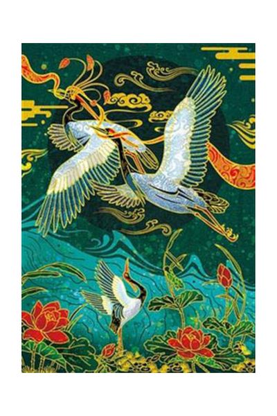 pixartsanat Birds And Colorful Flowers Pixart Art Diamond Mosaic Painting Diamond Turkey 45*63