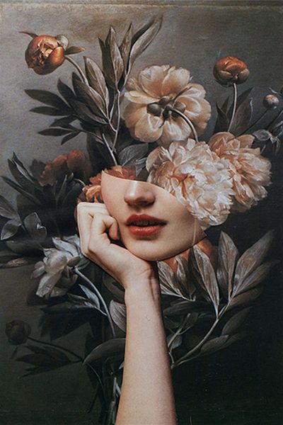 pixartsanat Flower Woman Pixart Art Diamond Mosaic Painting Diamond Turkey 40*50