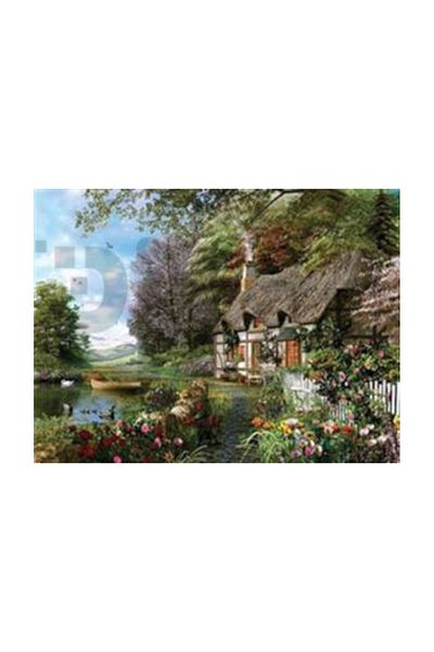 pixartsanat House by the Lake Pixart Art Diamond Mosaic Painting Diamond Turkey 70*50