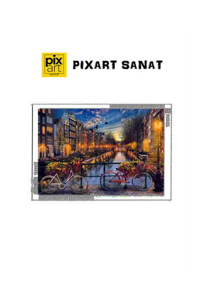 pixartsanat Amsterdam Manzarası Pixart Sanat Elmas Mozaik Tablo Diamond Türkiye 71*51