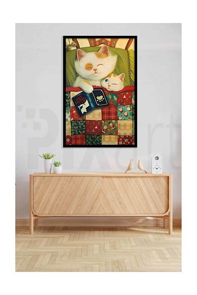 pixartsanat Mother And Kitten Pixart Art Diamond Mosaic Painting Diamond Türkiye 40*50