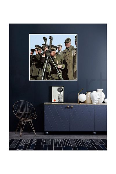 pixartsanat Ataturk Observing with Binoculars Pixart Art Diamond Mosaic Diamond Turkey 50*35