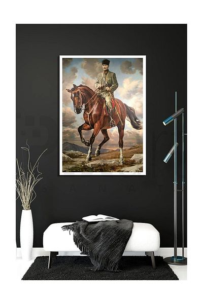 pixartsanat Mustafa Kemal Pixart Art Diamond Mosaic Painting on a Horse Diamond Türkiye 50*35