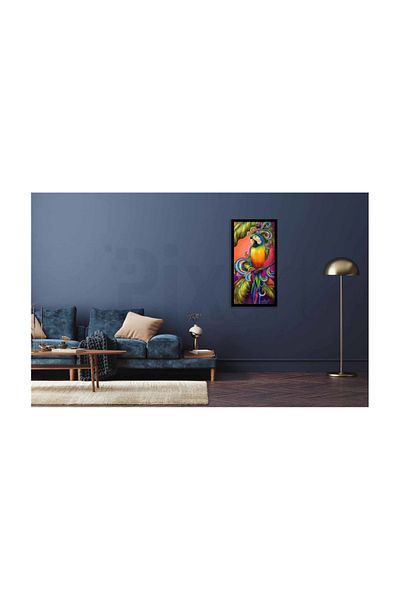 pixartsanat Colorful Feathered Parrot Pixart Art Diamond Mosaic Painting Diamond Turkey 37*70