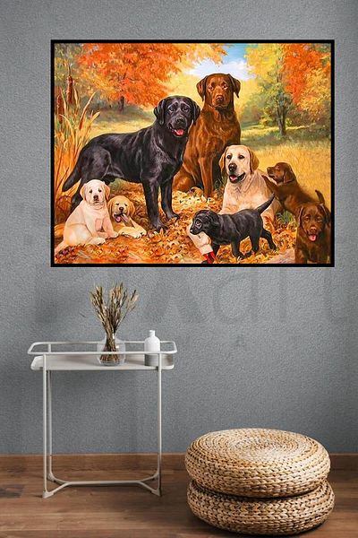 pixartsanat Dog 30*40cm Pixart Art Diamond Mosaic Painting Diamond Turkey