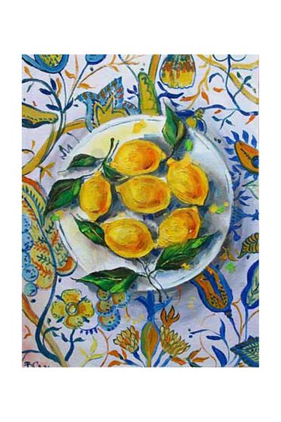 pixartsanat Lemon Plate Pixart Art Diamond Mosaic Painting Diamond Turkey 46*53