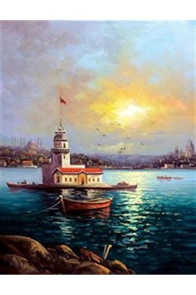 pixartsanat Maiden's Tower Pixart Art Diamond Mosaic Painting Diamond Turkey 46*58