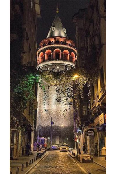 pixartsanat Galata Tower Pixart Art Diamond Mosaic Painting Diamond Turkey 37*69
