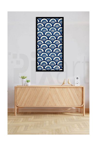 pixartsanat Blue Wave Pattern Pixart Art Diamond Mosaic Diamond Turkey 41*53