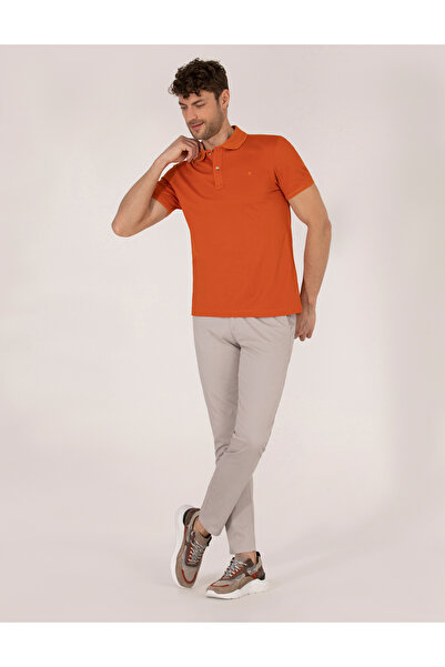 Pierre Cardin Καφέ μπλουζάκι με λαιμόκοψη με κανονική εφαρμογή 50262665 -VR040