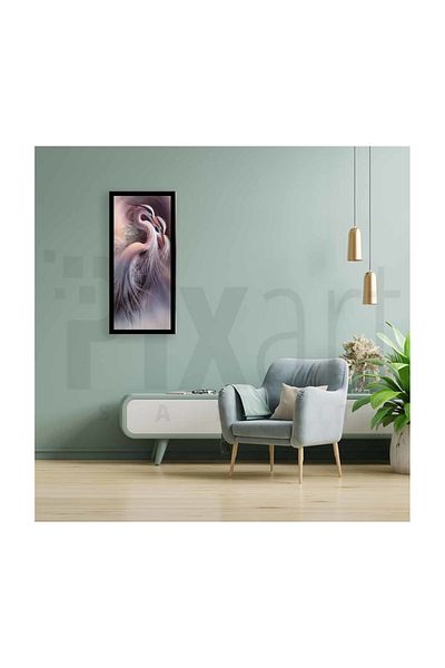 pixartsanat Pair of White Storks Pixart Art Diamond Mosaic Painting Diamond Turkey 32*66
