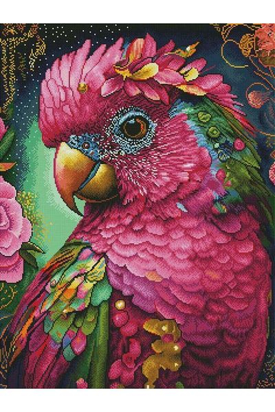 pixartsanat Petra Bird Pixart Art Mosaic Queens Aviary Painting - 40X60