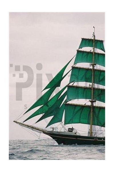 pixartsanat Green Sailboat Pixart Art Diamond Mosaic Painting Diamond Turkey 41*61