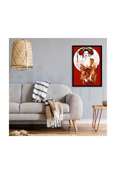 pixartsanat Geisha Pixart Art Diamond Mosaic Painting Diamond Turkey 43*61