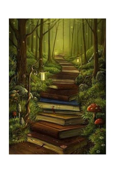 pixartsanat Magic Forest Road Pixart Art Diamond Mosaic Painting Diamond Türkiye 46*64