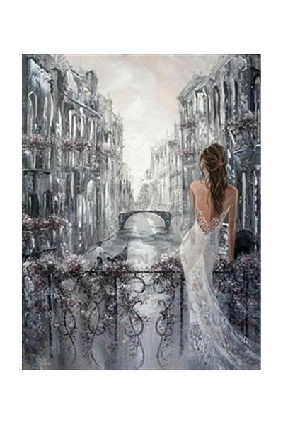 pixartsanat Grey Beauty Pixart Art Diamond Mosaic Painting Diamond Turkey 64*84