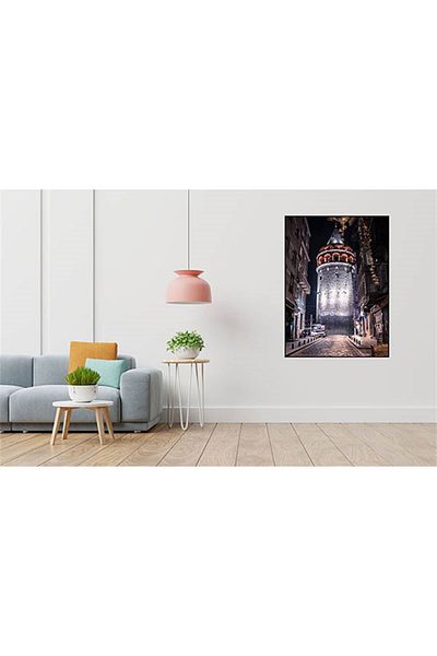 pixartsanat Night Galata Tower Pixart Art Diamond Mosaic Painting Diamond Turkey 40*60