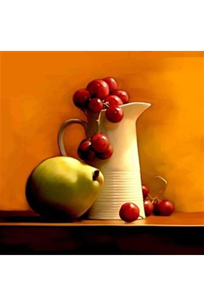 pixartsanat Fresh Pear And Grape Clusters Pixart Art Diamond Mosaic Painting Diamond Turkey 51*51