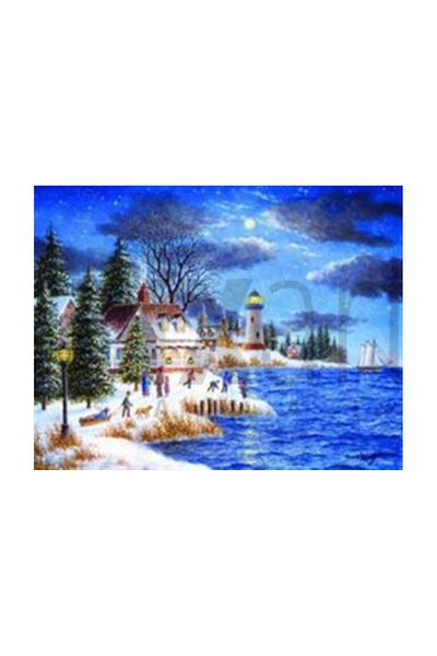 pixartsanat Lantern by the Sea Pixart Art Diamond Mosaic Painting Diamond Turkey 79*61