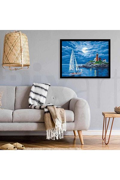 pixartsanat Lighthouse 30*40 PixArt Art Diamond Mosaic Painting Diamond Turkey