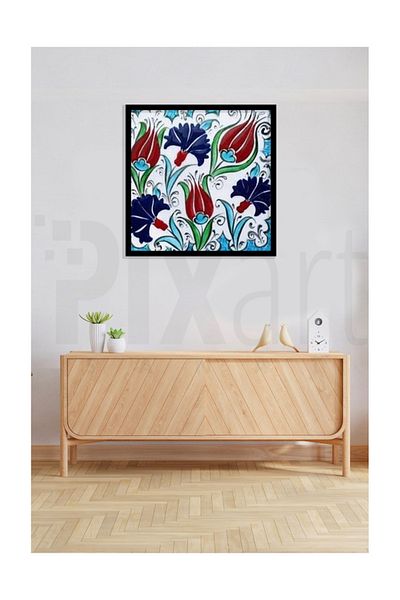 pixartsanat Tulips Pattern Pixart Art Diamond Mosaic Painting Diamond Turkey 63*63
