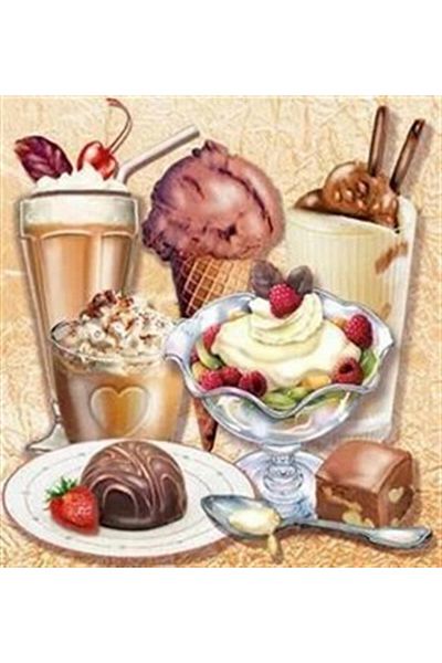 pixartsanat Sweet Feast Pixart Art Diamond Mosaic Painting Diamond Turkey 46*51